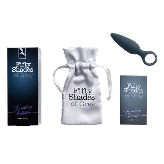 Something Forbidden butt plug complete set met satijnen opbergzakje en verpakking