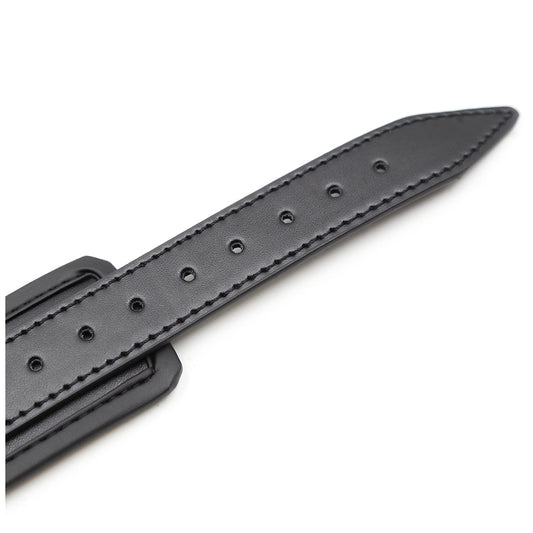 Zijaanzicht van elegante handboeien met verstelbare polsbandjes en veilige sluiting