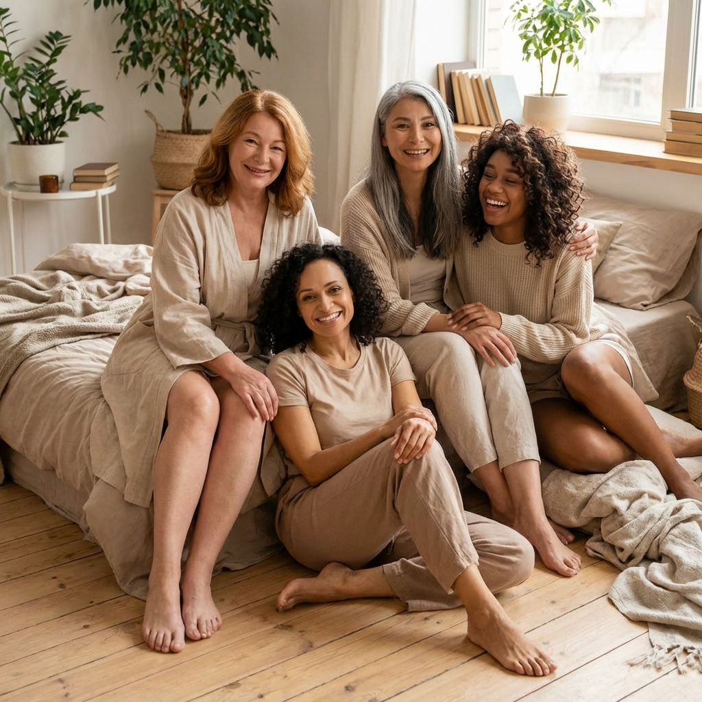 Vrouw die in zacht licht zelfbewust haar seksuele identiteit verkent als symbool van innerlijke groei en zelfacceptatie