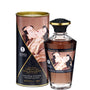 Shunga verwarmende massage-olie Intoxicating Chocolate 100ml met decoratieve koker