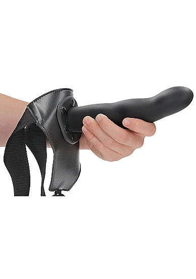 Close-up detail van het materiaal en afwerking van de holle strap-on